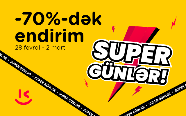 “Kontakt”ın “Super günlər”ində -70%-dək endirim –YALNIZ 3 GÜN